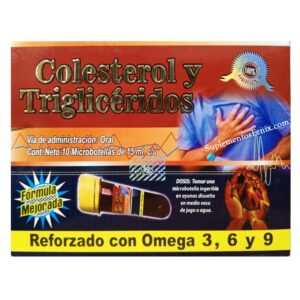 Colesterol y trigliceridos  10 botellas LV
