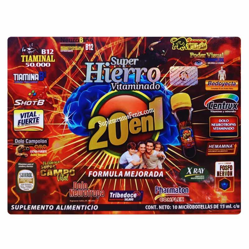 20 en 1 Vitaminas LV 10 Microbotellas