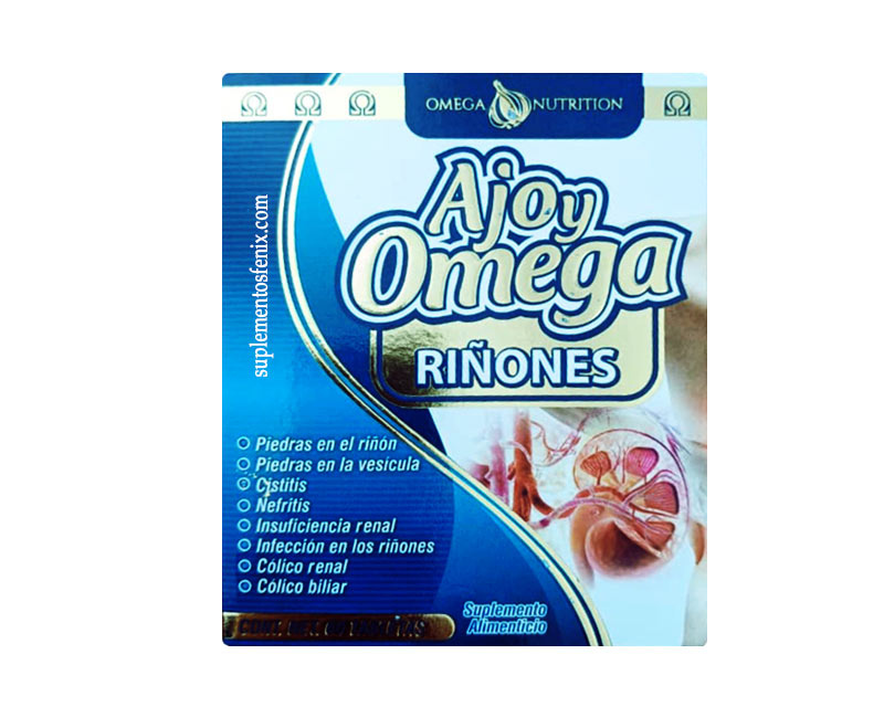 Ajo y omega riñones 2 frascos