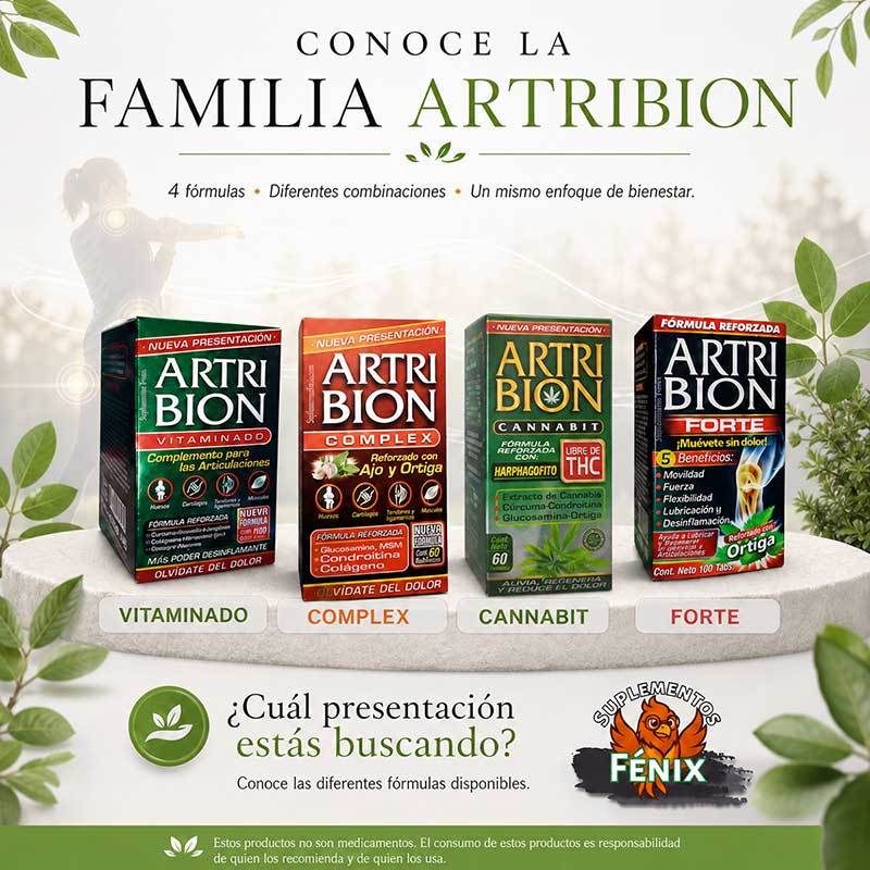 diferentes presentaciones de artribion naturista
